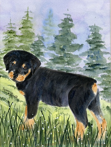 Picture of Carolines Treasures SS8057CHF Rottweiler Flag Canvas - House Size