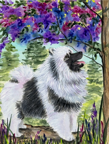 Keeshond Flag - Garden Size