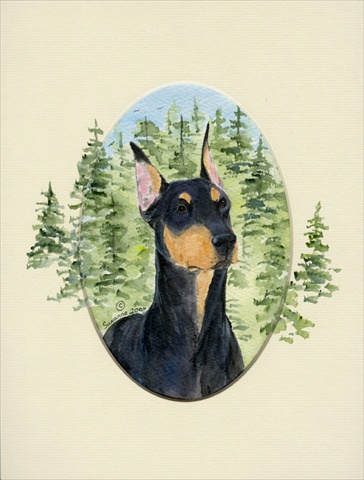Doberman Flag Canvas - House Size