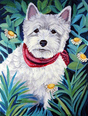 Westie Flag - Garden Size