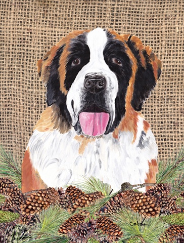 Saint Bernard Flag - Garden Size