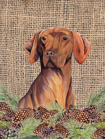 Vizsla Flag Canvas - House Size