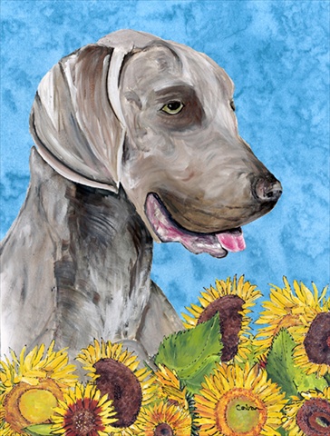Weimaraner Flag Canvas - House Size