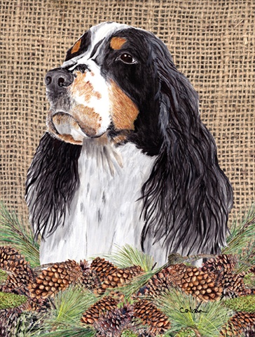 Springer Spaniel Flag - Garden Size