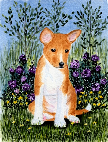 Basenji Flag - Garden Size