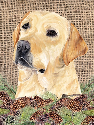 Labrador Flag Canvas - House Size