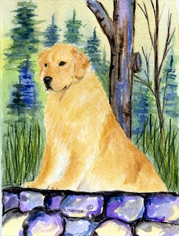 Golden Retriever Flag Canvas - House Size