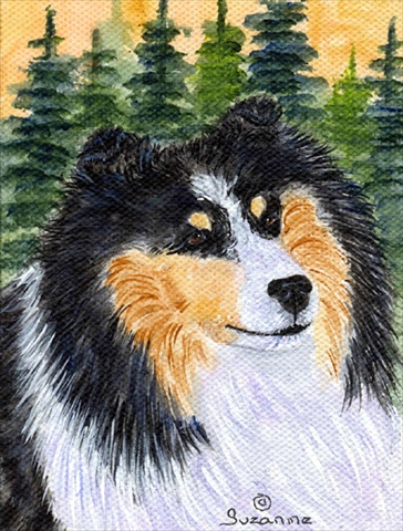 Sheltie Flag - Garden Size