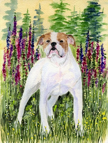 English Bulldog Flag Canvas - House Size