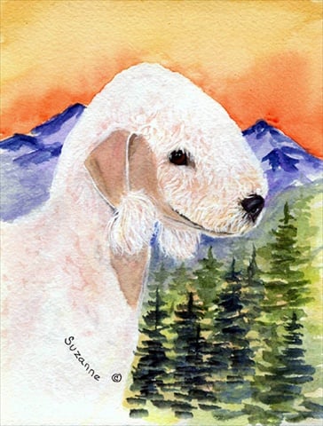 Bedlington Terrier Flag - Garden Size