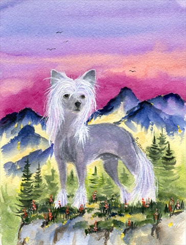 Chinese Crested Flag - Garden Size