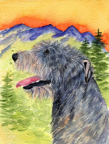 Irish Wolfhound Flag - Garden Size, 11 x 15 in.
