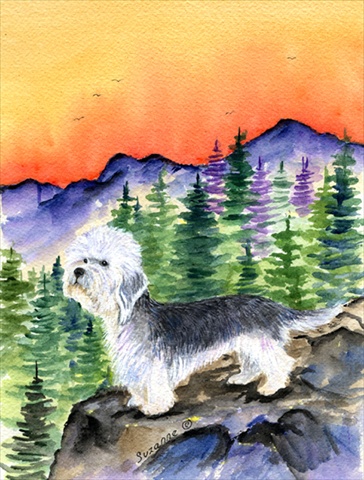 Dandie Dinmont Terrier Canvas Flag - House Size- 28 x 40 in.