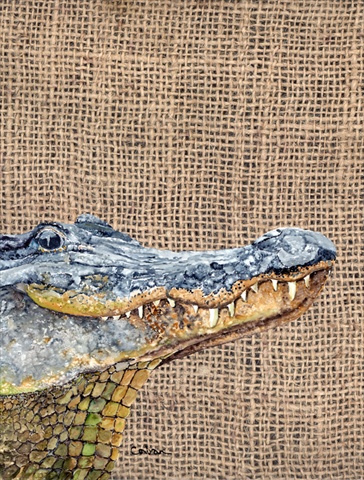 Alligator Canvas Flag - House Size, 28 x 40 in.