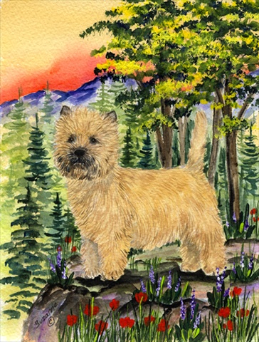 Cairn Terrier Canvas Flag - House Size, 28 x 40 in.