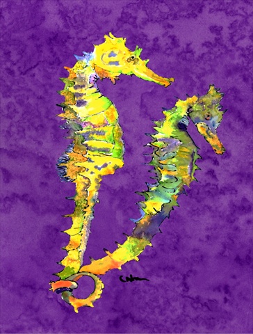 Seahorse Canvas Flag - House Size, 28 x 40 in.