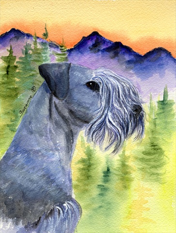 Cesky Terrier Canvas Flag - House Size, 28 x 40 in.