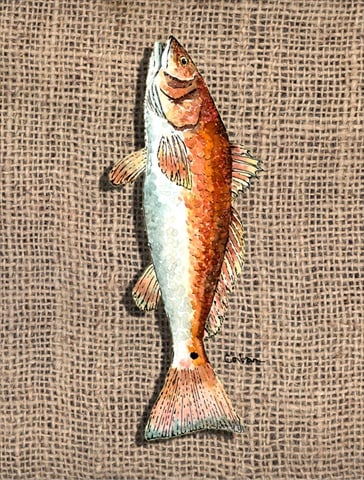 Fish Red Fish Flag - Garden Size, 11 x 15 in.