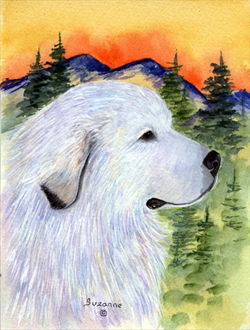 Great Pyrenees Canvas Flag - House Size, 28 x 40 in.