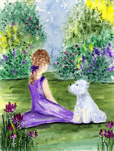 Westie Canvas Flag - House Size- 28 x 40 in.