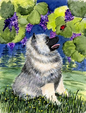 Keeshond Flag - Garden Size, 11 x 15 in.
