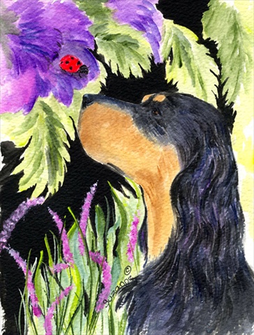 Gordon Setter Canvas Flag - House Size- 28 x 40 in.