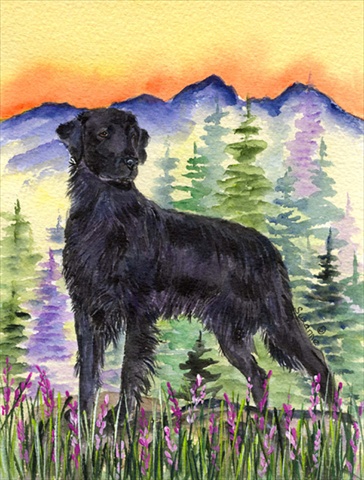 Flat Coated Retriever Flag - Garden Size- 11 x 15 in.
