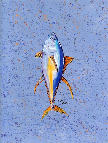 Fish Tuna Canvas Flag - House Size- 28 x 40 in.
