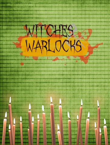 Witches and Warlocks Halloween Canvas Flag - House Size- 28 x 40 in.