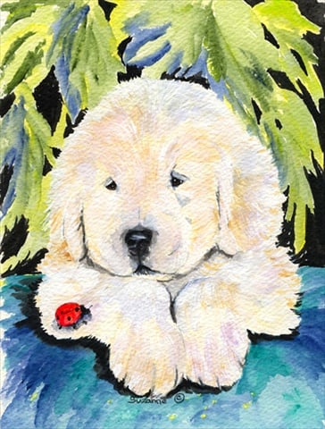 Golden Retriever Flag - Garden Size- 11 x 15 in.