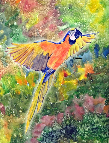 Parrot Parrot Head Canvas Flag - House Size- 28 x 40 in.