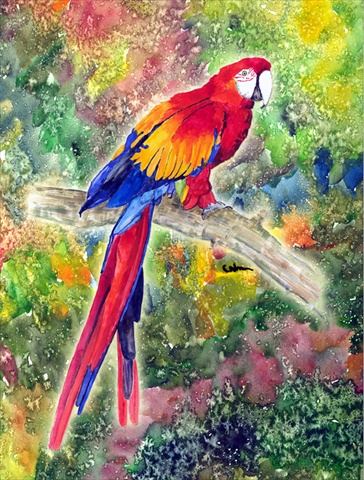 Parrot Parrot Head Canvas Flag - House Size, 28 x 40 in.