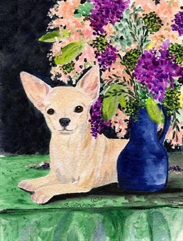 Chihuahua Canvas Flag - House Size- 28 x 40 in.
