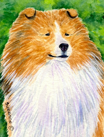 Sheltie Canvas Flag - House Size, 28 x 40 in.