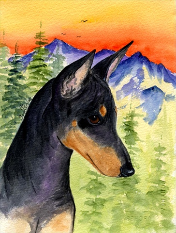 Manchester Terrier Canvas Flag - House Size, 28 x 40 in.