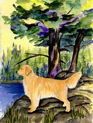 Golden Retriever Canvas Flag - House Size, 28 x 40 in.