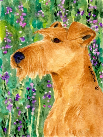 Irish Terrier Canvas Flag - House Size- 28 x 40 in.
