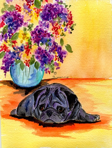 Pug Canvas Flag - House Size, 28 x 40 in.