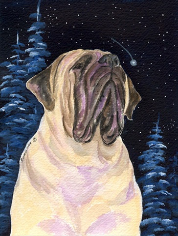 Starry Night Mastiff Flag - Garden Size, 11 x 15 in.
