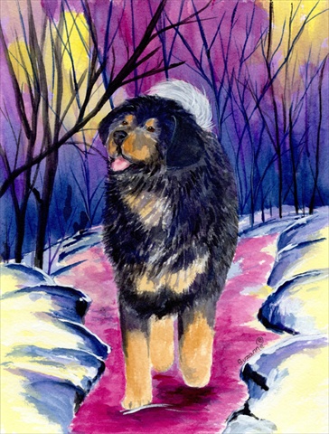 Tibetan Mastiff Flag - Garden Size- 11 x 15 in.