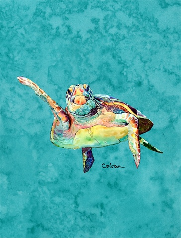 Turtle Hi Five Canvas Flag - House Size, 28 x 40 in.