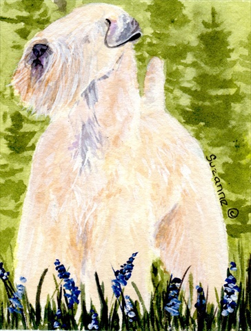 Wheaten Terrier Soft Coated Canvas Flag - House Size- 28 x 40 in.