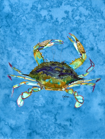 Crab Canvas Flag - House Size- 28 x 40 in.