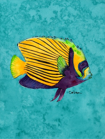 Fish Tropical Canvas Flag - House Size, 28 x 40 in.