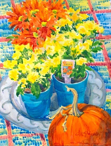 Flower - Mums Flag - Garden Size, 11 x 15 in.
