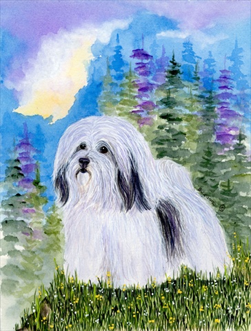Havanese Canvas Flag - House Size- 28 x 40 in.