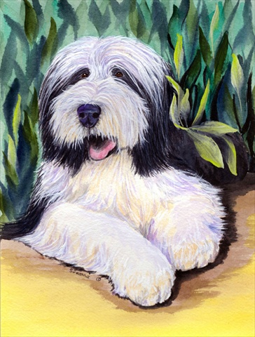Bearded Collie Flag - Garden Size, 11 x 15 in.