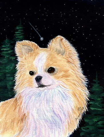 Starry Night Chihuahua Flag - Garden Size, 11 x 15 in.