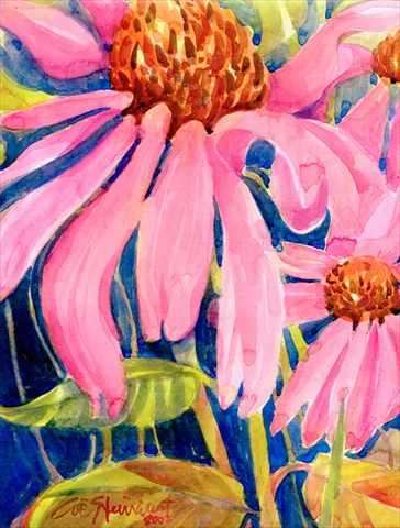 Flower - Coneflower Canvas Flag - House Size, 28 x 40 in.