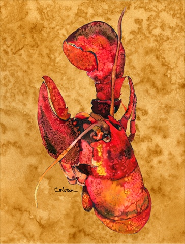 Lobster Cooked Canvas Flag - House Size, 28 x 40 in.